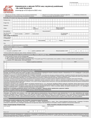 FATCA Tax Residency Declaration Form