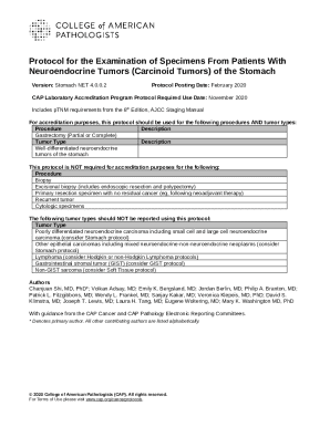 Stomach Neuroendocrine Tumor Protocol