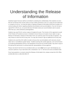 Release of Information Form