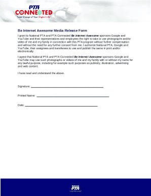 Be Internet Awesome Media Release Form