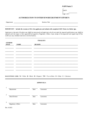 AAP Form 3 Authorization to Interview