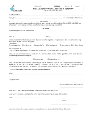 Italian Parental Consent Form
