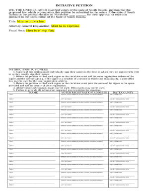 South Dakota Initiative Petition