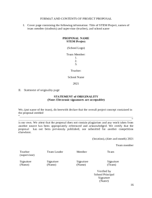 STEM Project Proposal Form