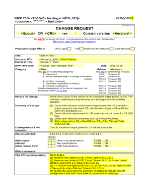 3GPP Change Request Form