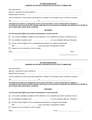 School Re-admission Health Declaration Form