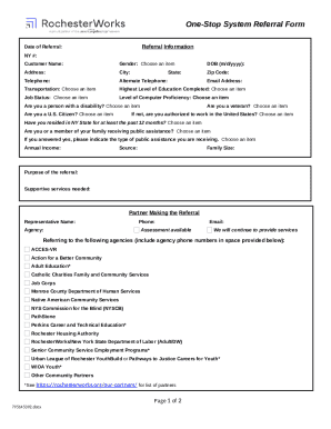 One-Stop System Referral Form