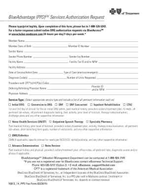 BlueAdvantage Services Authorization Request