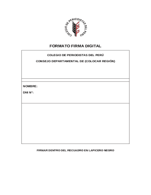 Peru Journalist Digital Signature Form