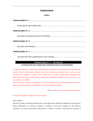 Manufacturer Authorization Form