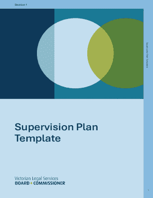 Supervision Plan Template