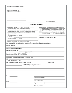 California Grant Deed