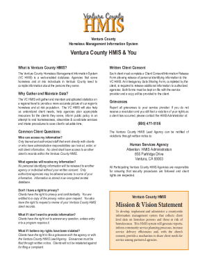 Ventura County Client Consent Form