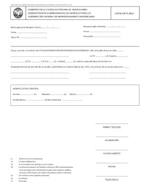 Buenos Aires Property Horizontal Division Plan Request