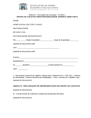 Brazilian Cultural Agent Registration Form