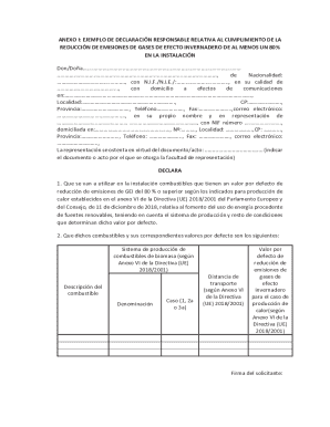 EU Declaration of Compliance for Greenhouse Gas Emission Reduction