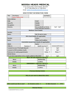 New Patient Information Form
