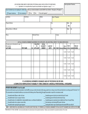 LIHEAP Application for Assistance