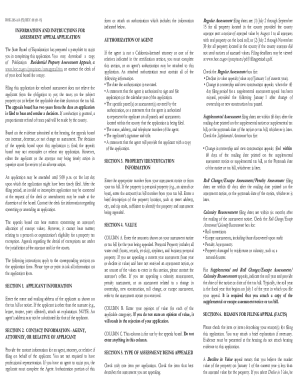 California Assessment Appeal Application