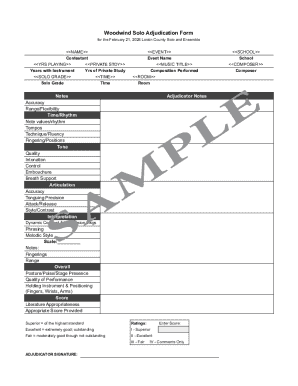 Woodwind Solo Adjudication Form