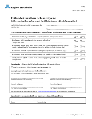 Swedish Tick-Borne Encephalitis Vaccination Consent Form
