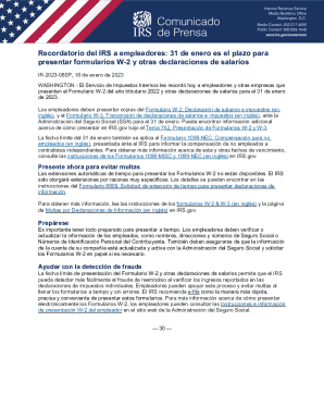 IRS Employer Reminder for W-2 and Wage Statements