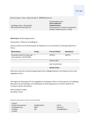 German Invoice Template