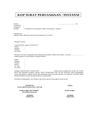 Company Admin Appointment Request Form