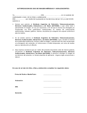 Image Use Authorization for Minors