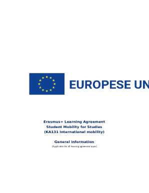 Erasmus+ Learning Agreement