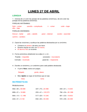 Spanish Language and Math Worksheets