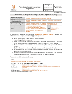 Declaration of Authorship and Originality Form