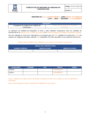 Construction Unit Image Completion Form