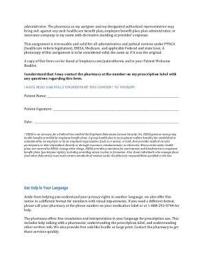 Assignment of Benefits Form