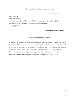 Polish Tax Overpayment Claim Form