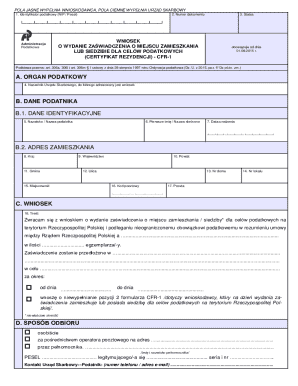 Poland Tax Residency Certificate Application