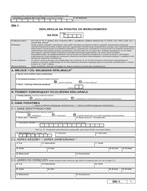 Poland Real Estate Tax Declaration Form DN-1