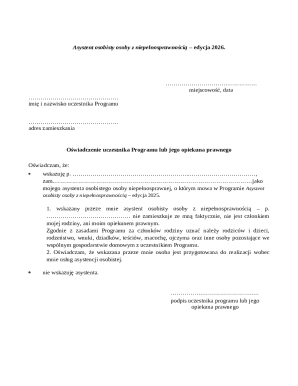 Personal Assistant for Disabled Person Program 2026