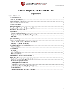 Course Syllabus Template