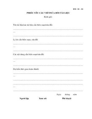 Vietnamese Document Request Form