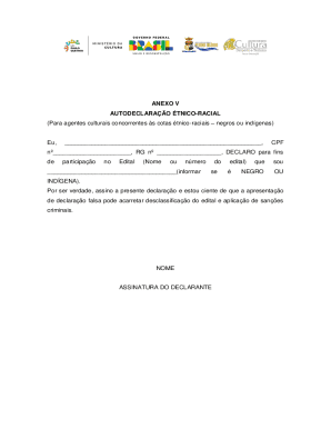 Ethnic-Racial Self-Declaration Form