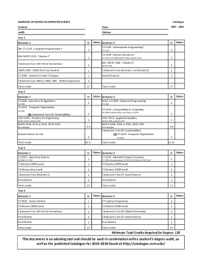 Bachelor of Science in Computer Science Catalogue