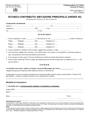 Contribution Request for Principal Residence