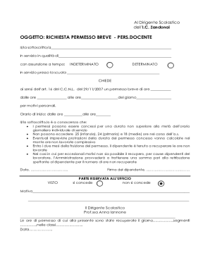 Short Leave Request Form