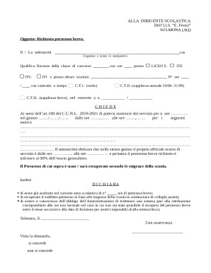 School Leave Request Form