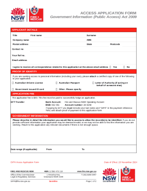GIPA Access Application Form