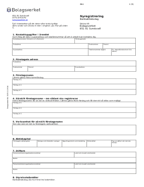 Swedish Bank Corporation Registration Form