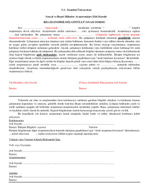 Informed Consent Form for Social and Human Sciences Research