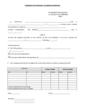 Parent Leave Request Form