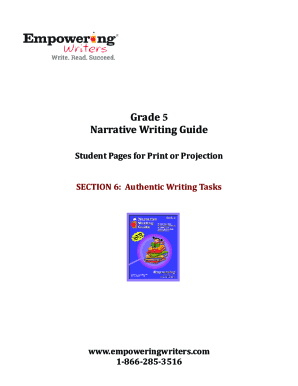 Grade 5 Narrative Writing Guide
